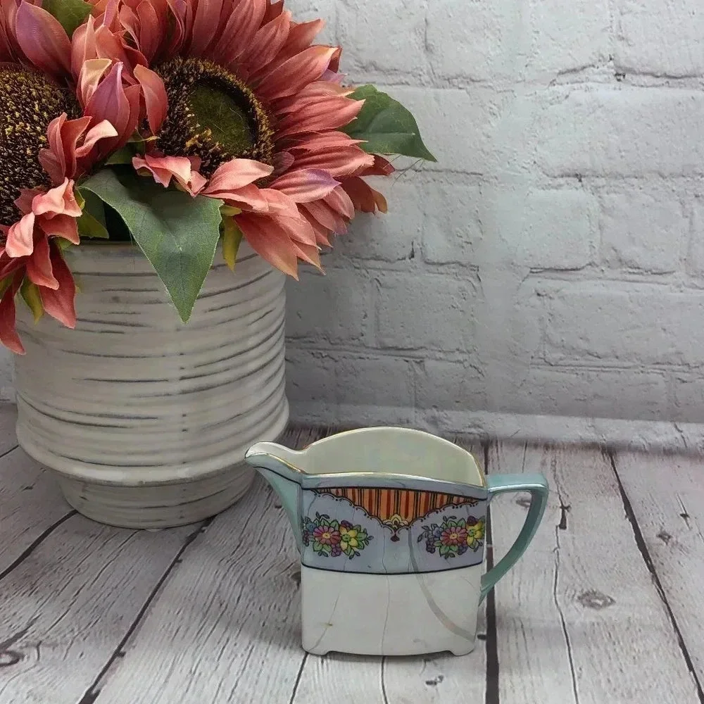 vintage noritake hand painted creamer